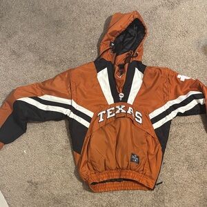 Texas Pullover Windbreaker Hoodie in Burnt Orange